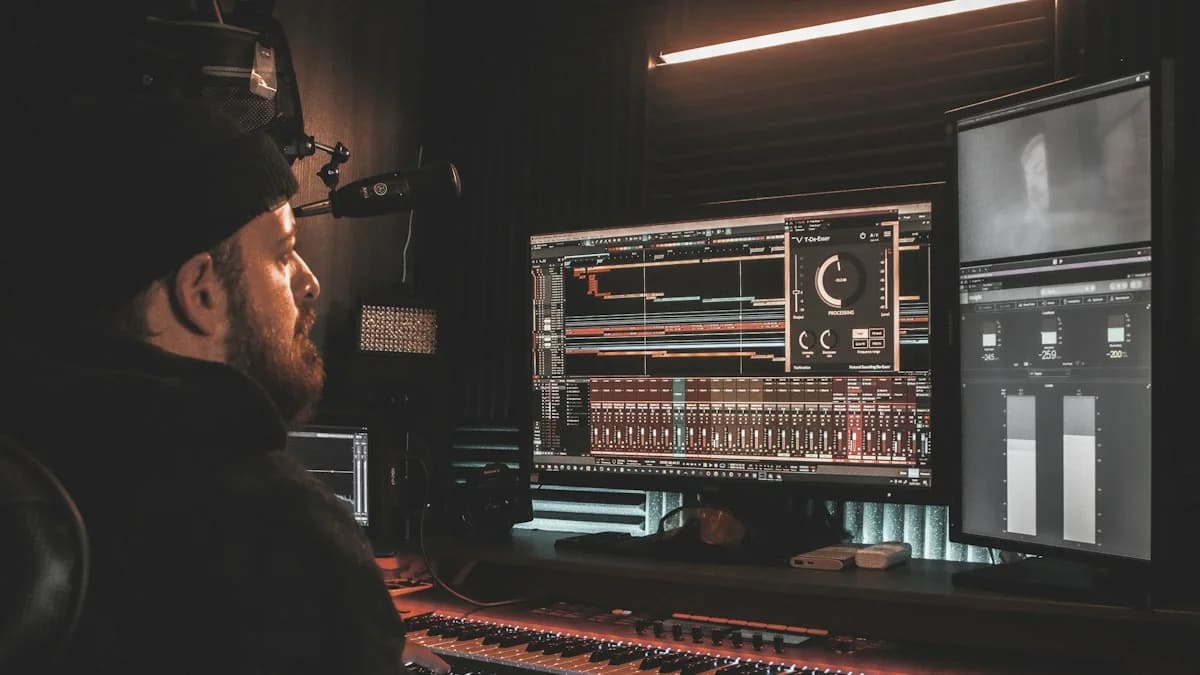 FlowAIVideo use case: music producer in a home studio