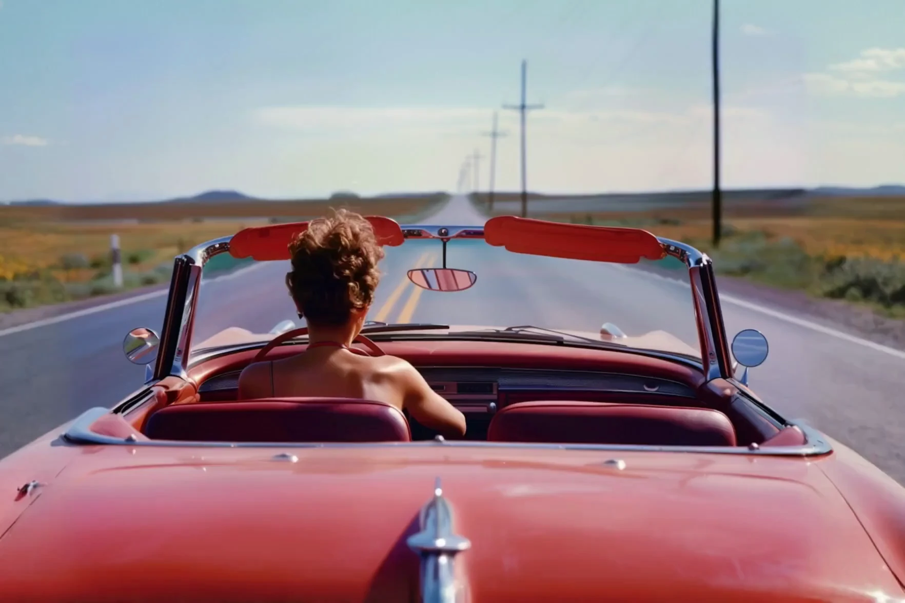 Convertible on a Desert Highway