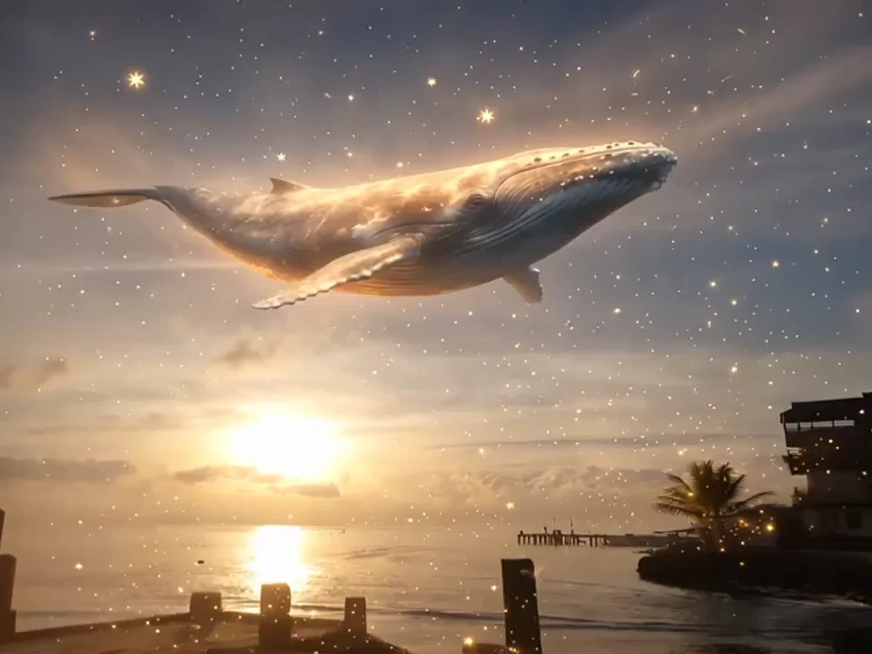 Sunset Sky Whale